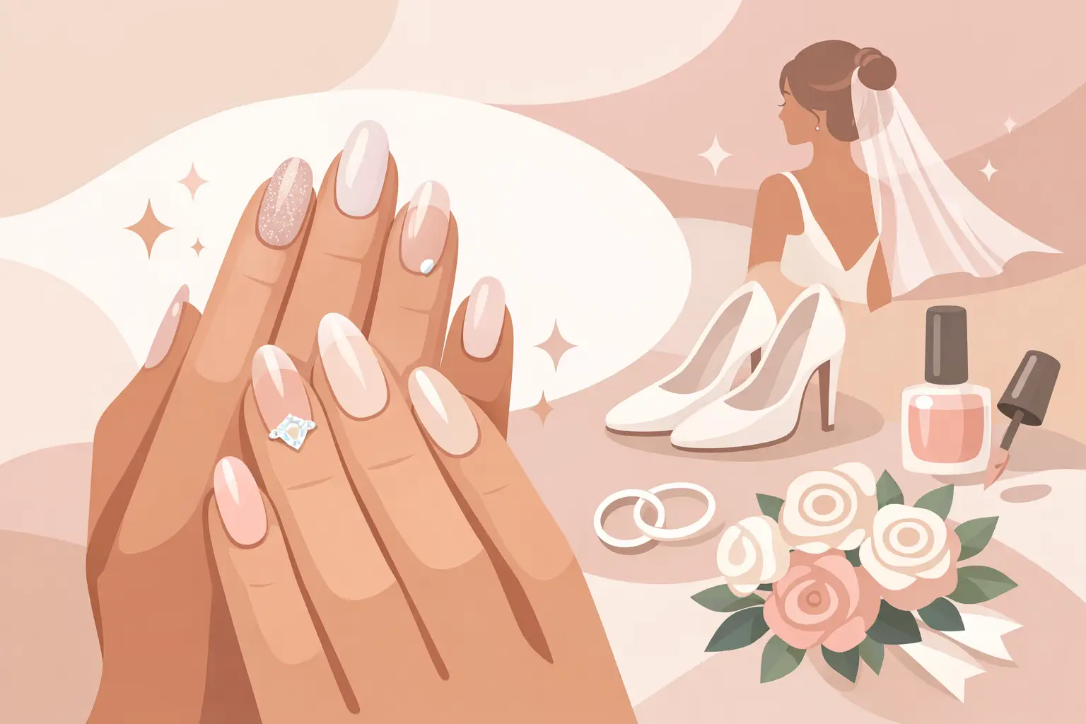 Read more about the article 15 Bridal Nail Ideas for a Polished Look