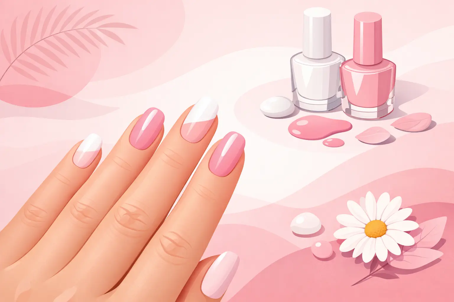 Read more about the article Pink and White Nails That Always Look Polished